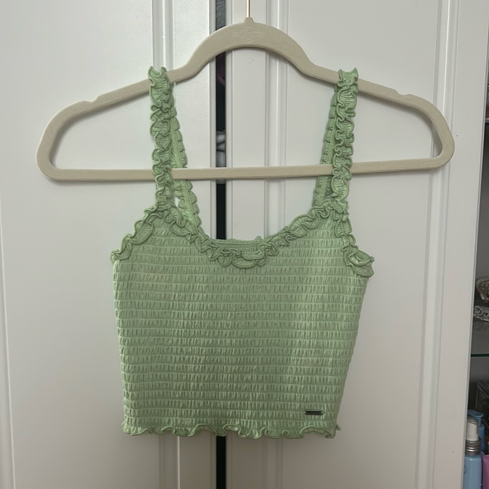 Holister Lettuce Rucked Tank